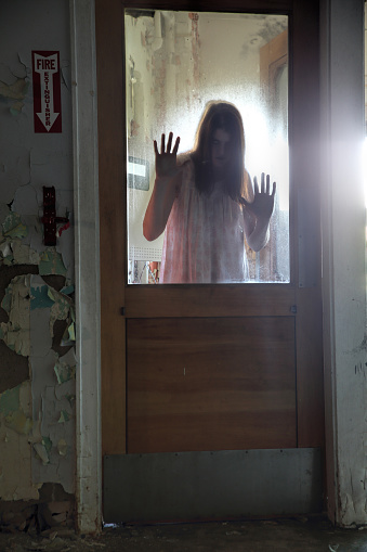 Aparición demoníaca en la puerta photo