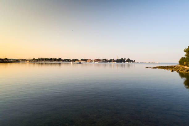 istock aerial drone view of sunrise over novigrad 865632620