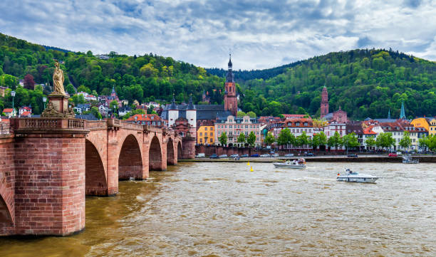 istock Old Neckar bridge and Heidelberg city, Germany 865635422