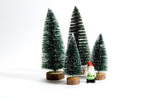 istock Forest firs and garden gnome 865636282