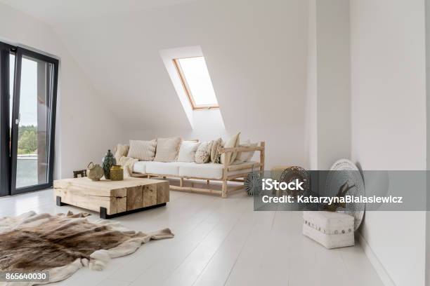 Room With Wooden Furniture Stock Photo - Download Image Now - Interior Designer, Animal, Apartment
