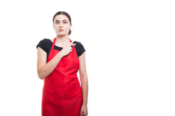 istock Serious female clerk doing a fake promise 865641226