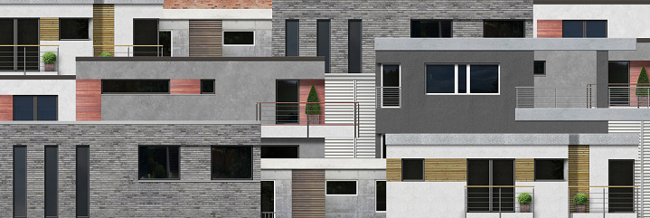 modern home or real estate facade architecture - computer generated image