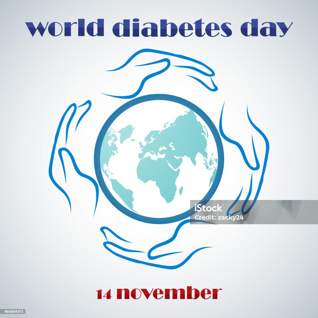 World Diabetes Day Concept Vector illustration of World Diabetes Day Concept Alertness stock vector