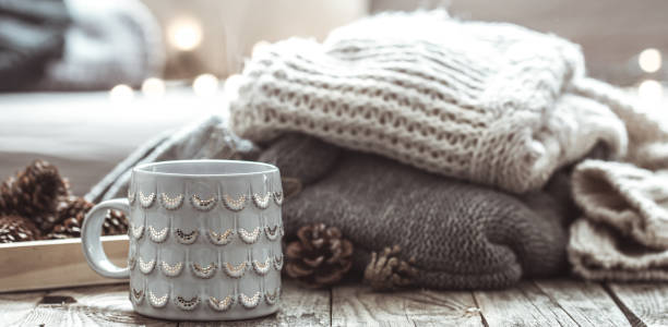 istock cozy still life with Cup of tea 865664384