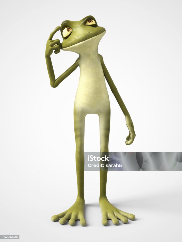 3d Rendering Of Cartoon Frog Thinking About Something Stock Photo - Download Image Now - iStock 3d Rendering Of Cartoon Frog Thinking About Something Stock Photo - Download Image Now - iStock