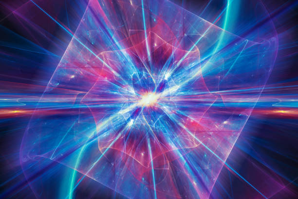 istock Colorful illustration of quantum theory 865664686