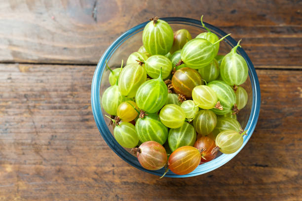 istock Ripe gooseberry in a glass plate 865664906