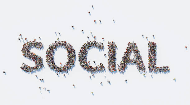 istock Human Crowd Forming A Big Social Text: Social Issues Concept 865667644