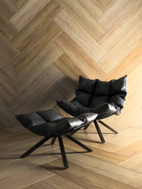 istock part of Interior with black armchair 3D illustration 865668878