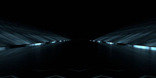 istock 3d rendering of a futuristic road with lights 865676948