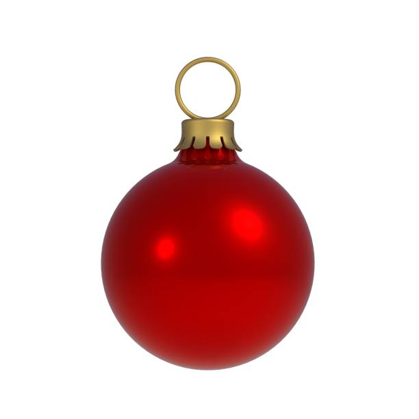 istock Red christmas ball isolated on white background, 3D rendering 865691420