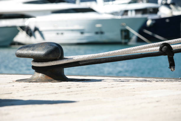 istock Mooring bitt in marina Porto Montenegro 865692176
