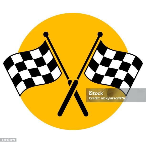 Iconkonzeptdesignflags Stock Vektor Art und mehr Bilder von Icon - Icon, Zielflagge, Autosport
