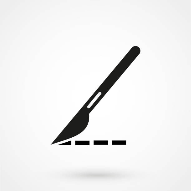 ilustrasi ikon pisau bedah simbol tanda vektor terisolasi - operasi ilustrasi stok