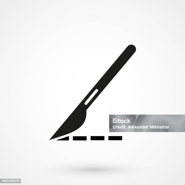 Scalpel Icon Illustration Isolated Vector Sign Symbol Stock Illustration - Download Image Now