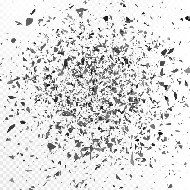 illustrations, cliparts, dessins animés et icônes de vecteur d’explosion nuage de pions noirs. illustration vectorielle - square slice