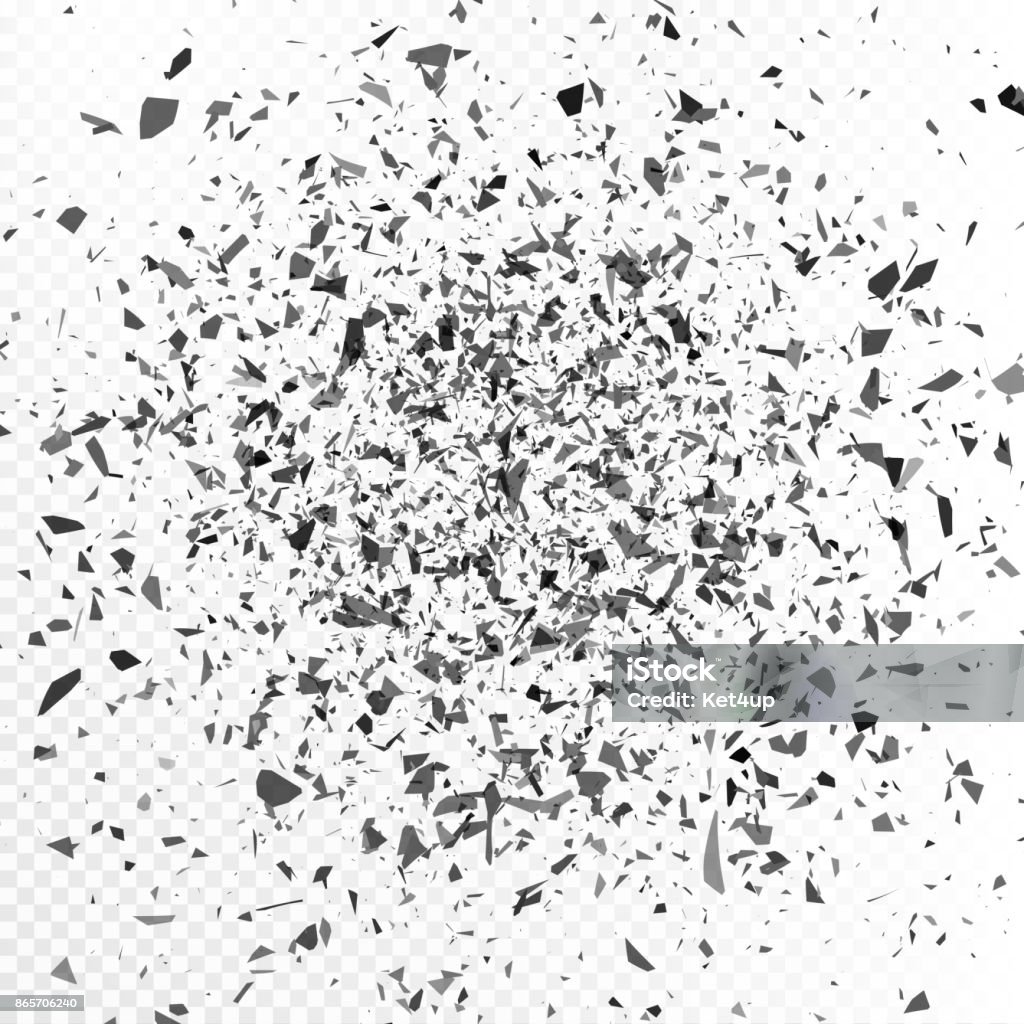 Vector explosion cloud of black pieces. Vector illustration Vector explosion cloud of black pieces. Confetti Vector illustration Particle stock vector