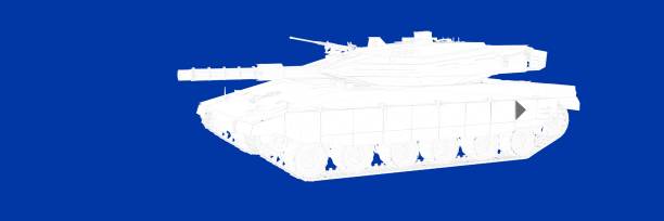 istock 3d rendering of a tank on a blue background blueprint 865709042
