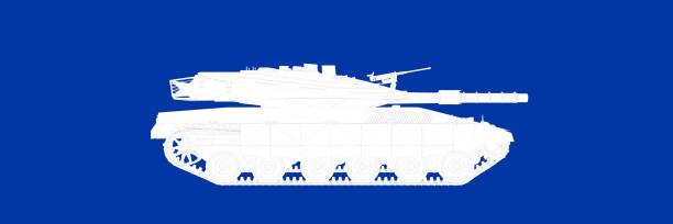 istock 3d rendering of a tank on a blue background blueprint 865709310