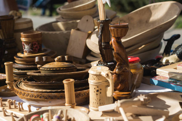 istock Wood carved spoons and kitchen utensils. 865712794
