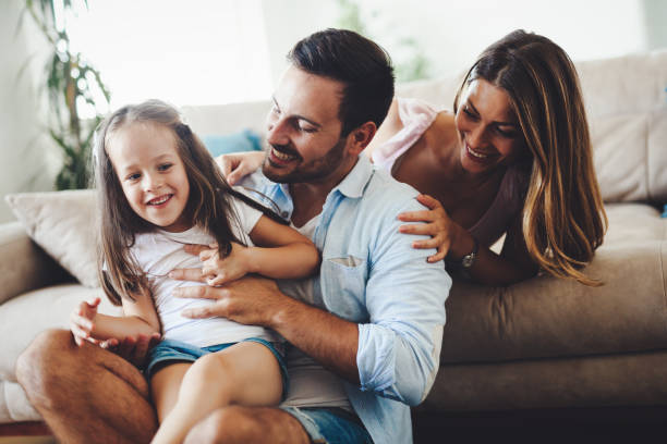 istock Happy familiy spending fun time at home 865718172