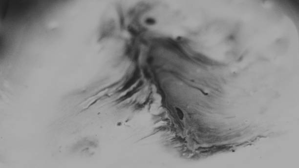 istock Dark horror concept art. Gloomy paint ink dots in extreme close-up macro view. 865725852