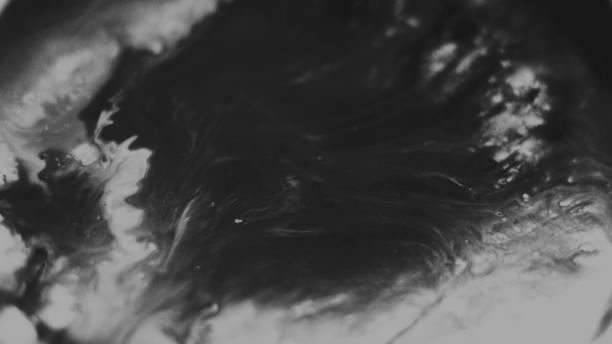 istock Dark horror concept art. Gloomy paint ink dots in extreme close-up macro view. 865725864