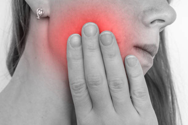 istock Woman with a painful expression is having toothache 865732754