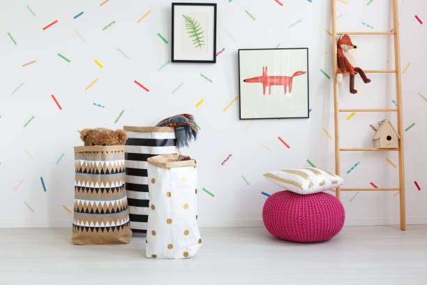 istock Ladder in cozy kid's room 865733250