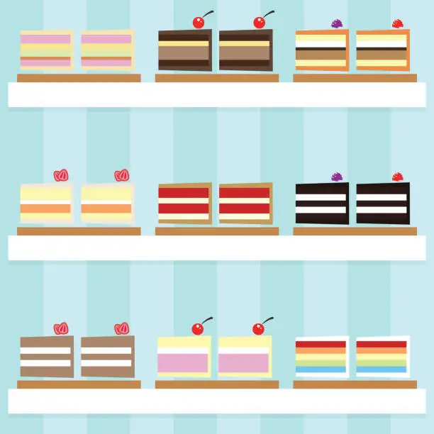 Vector illustration of Slice Cake