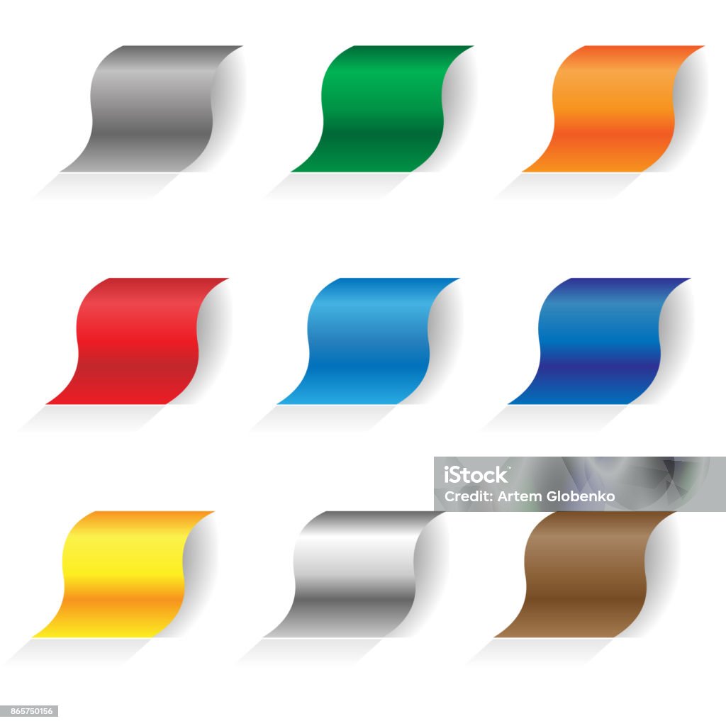 Colored Sheet Example Set Of Colored Sheets Stock Illustration - Download Image Now - Arts ...