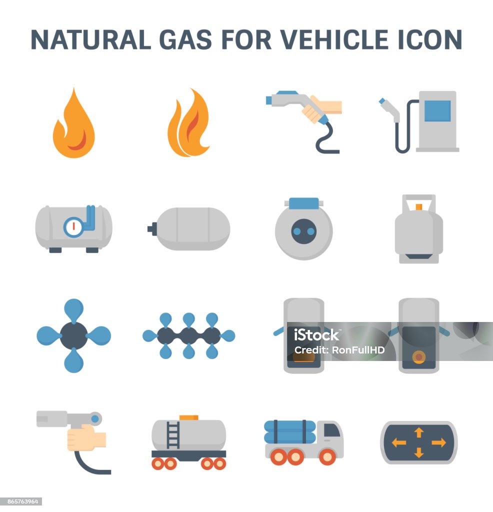 natural gas icon Tank and transportation icon of natural gas vehicle and  liquefied petroleum gas. Gas Tank stock vector