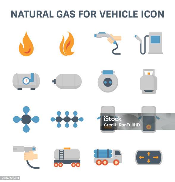 Natural Gas Icon Stock Illustration - Download Image Now - Gas Tank, Icon Symbol, Storage Tank