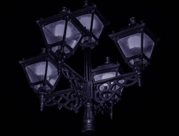 istock Violet light. Night Lamp in Medieval Style 865771668