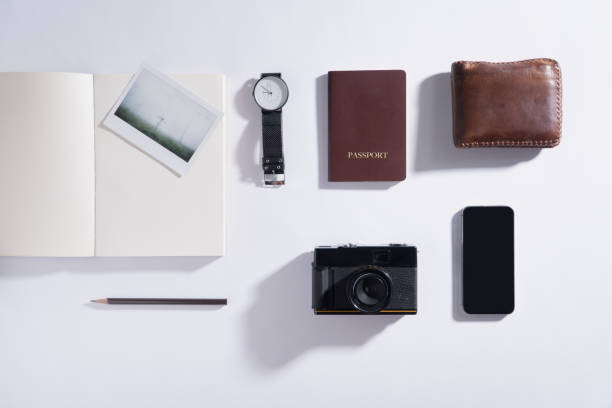istock Flat lay of memories concept and accessories 865780230
