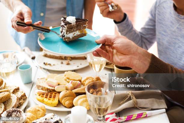 Yummy Birthday Cake Stock Photo - Download Image Now - Eating, Cake, Dessert - Sweet Food