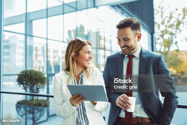 Business People Having Break Stock Photo - Download Image Now - Adult, Adults Only, Built Structure