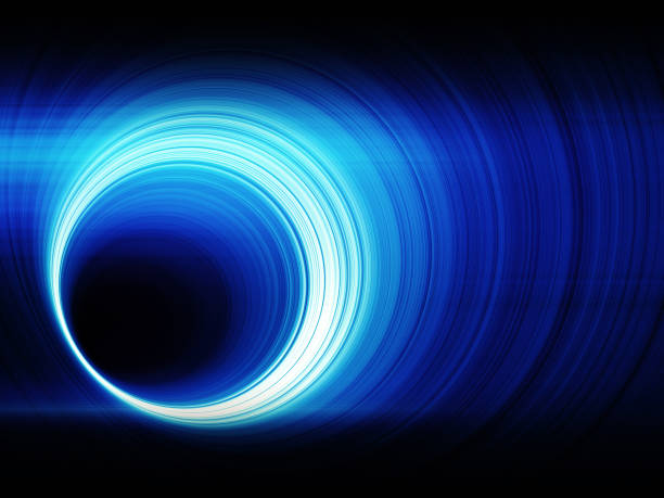istock Tunnel of glowing rings, 3d render illustration 865792956