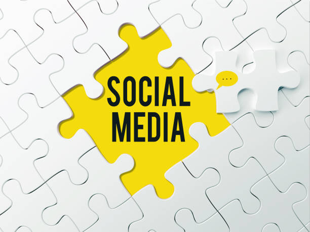 social media -puzzle concept - the media social issues information medium sharing imagens e fotografias de stock