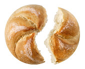 Two pieces of traditional austrian bread Kaisersemmel.