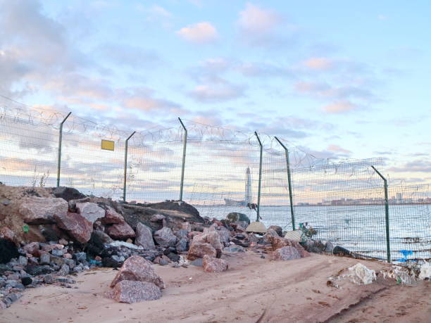 istock sandy beach in autumn at sunset 865800958