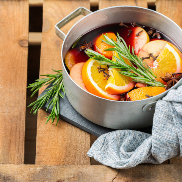 istock Christmas winter hot drink, mulled wine 865801084