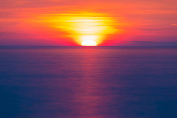 View of sunset on sea