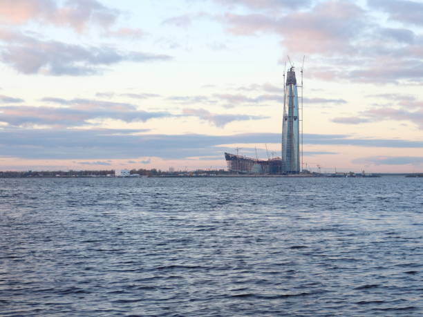 istock In the evening construction of a skyscraper on the coast 865804046