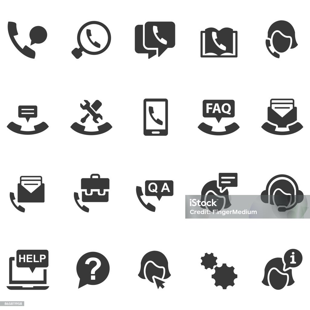Support icons Service stock vector