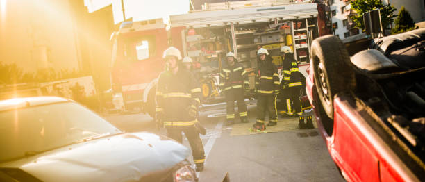 istock Firefigters at a car accident scene 865816770