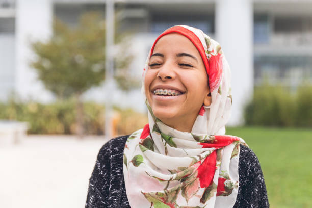 Happy young Muslim Women