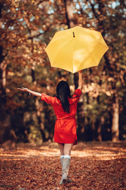 istock Playfull Women With Umbrella 865817424