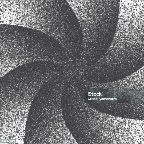 Vector Retro Style Dotwork Background Stock Illustration - Download Image Now - Noise, Textured, Half Tone